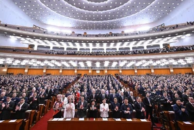 Các đại biểu tại phiên khai mạc Kỳ họp. (Ảnh: Tân Hoa xã)