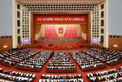 Toàn cảnh phiên khai mạc Kỳ họp. (Ảnh: Tân Hoa xã)