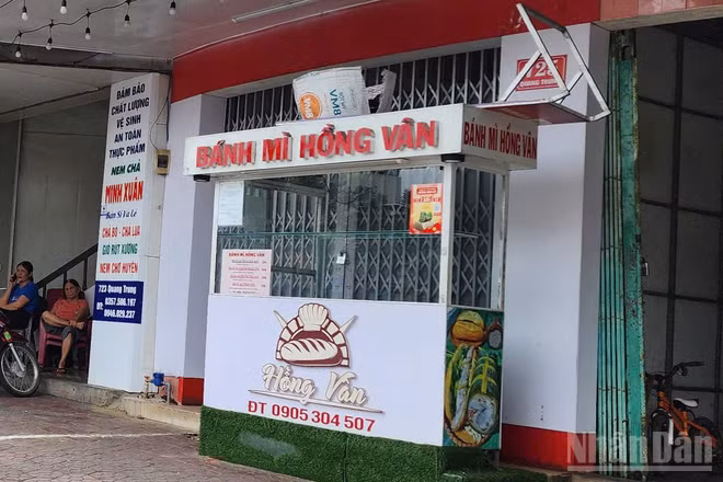 Điểm bán bánh mì Hồng Vân trên địa bàn tỉnh Quảng Ngãi.