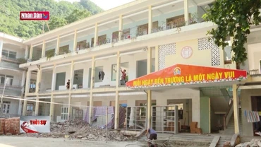 Kiên cố hoá trường lớp học chuẩn bị cho năm học mới