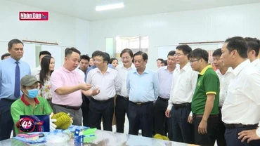 Chuyến hàng sầu riêng đầu tiên ở Đắk Lắk xuất khẩu chính ngạch