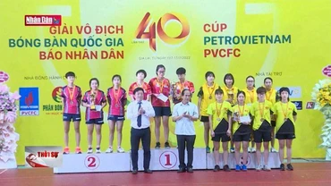 Bế mạc Giải vô địch bóng bàn quốc gia Báo Nhân Dân lần thứ 40