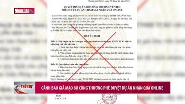 Cảnh báo giả mạo Bộ Công thương phê duyệt dự án nhận quà online