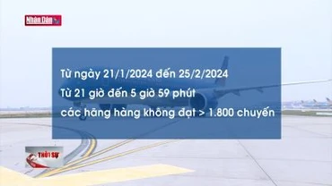 Nhu cầu bay đêm dịp Tết Nguyên đán lên tới hơn 1.800 chuyến bay
