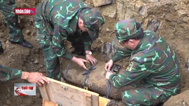 Hủy nổ an toàn quả bom hơn 200 kg tại Đắk Lắk