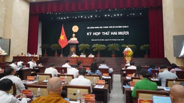 Kỳ họp thứ 20 Hội đồng nhân dân Thành phố Hồ Chí Minh. Ảnh Thế Anh