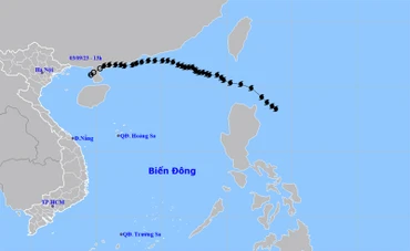 Áp thấp nhiệt đới (suy yếu từ bão số 3) tiếp tục suy yếu và tan dần. (Nguồn: nchmf.gov.vn)