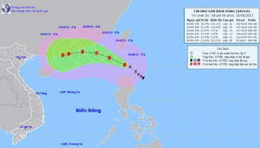 Chiều tối 30/8, khả năng bão Saola vào Biển Đông