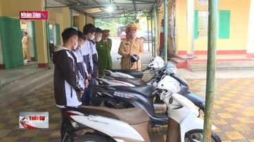 Thanh Hóa: Hàng trăm trường hợp học sinh vi phạm an toàn giao thông bị xử lý