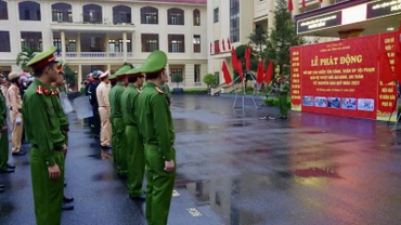 Toàn cảnh Lễ phát động đợt cao điểm tấn công trấn áp tội phạm tại Hà Giang.