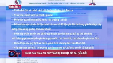Người dân tham gia góp ý vào dự án Luật Đất đai (sửa đổi)