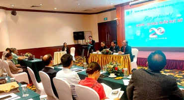 Lãnh đạo VCPMC tại cuộc gặp gỡ báo chí.