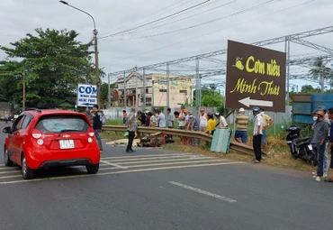 Hiện trường vụ tai nạn.
