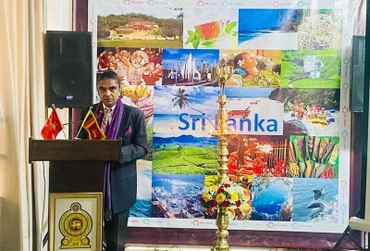 Ông A. Saj U. Mendis, Đại sứ Sri Lanka tại Việt Nam, phát biểu tại sự kiện.