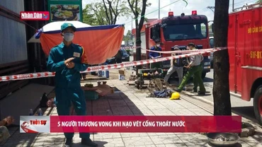 5 người thương vong khi nạo vét cống thoát nước
