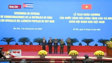 Trao Huân chương của Nhà nước Cuba tặng lãnh đạo Bộ Quốc phòng
