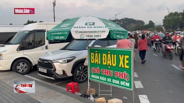 Bãi giữ xe tiềm ẩn nguy cơ mất an toàn giao thông