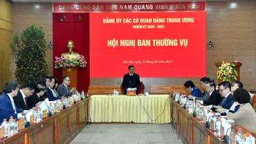 Hội nghị Ban Thường vụ Đảng ủy các cơ quan Đảng Trung ương. (Ảnh: Đăng Khoa)