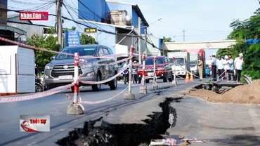 Phân luồng giao thông sau vụ sạt lở ở quốc lộ 80