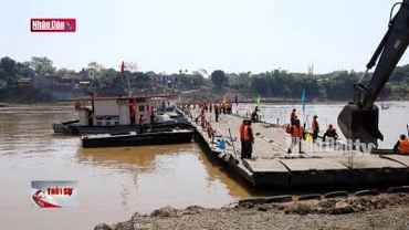 Phú Thọ: Cắt cầu phao Phong Châu do nước chảy siết