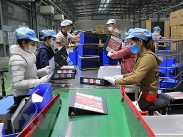 Công nhân lao động làm việc tại Công ty TNHH Deli Việt Nam, Khu công nghiệp Yên Phong, tỉnh Bắc Ninh. (Ảnh: Thanh Thương/TTXVN)
