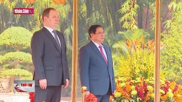 Lễ đón Thủ tướng Belarus thăm chính thức Việt Nam