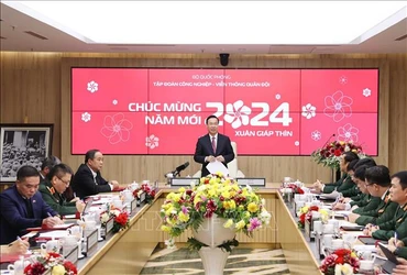 Chủ tịch nước Võ Văn Thưởng phát biểu tại buổi làm việc. (Ảnh: TTXVN)