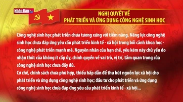 Nghị quyết về phát triển và ứng dụng công nghệ sinh học
