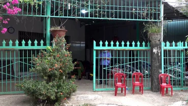 Ngôi nhà tại thôn Xuân Điền, xã Hàm Hiệp, huyện Hàm Thuận Bắc nơi xảy ra vụ án mạng.
