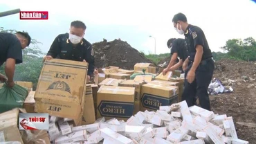 Tiêu hủy hơn 49.000 bao thuốc lá nhập lậu