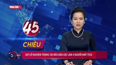 Sạt lở nghiêm trọng tại đèo Bảo Lộc làm 4 người mất tích