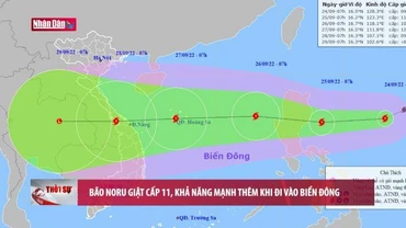 Bão Noru giật cấp 11, khả năng mạnh thêm khi đi vào Biển Đông
