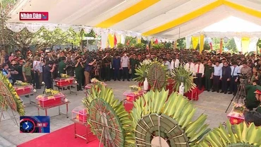 Truy điệu và an táng 10 hài cốt liệt sỹ tại Nghĩa trang Vị Xuyên