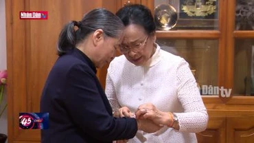 Phu nhân Naly Sisoulith thăm Phu nhân cố Tổng Bí thư Nguyễn Phú Trọng