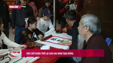 Hội chữ Xuân trở lại sau hai năm tạm dừng
