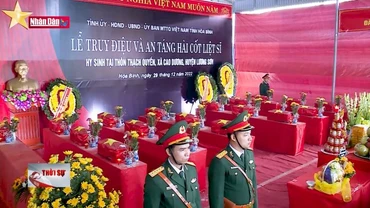Truy điệu và an táng hài cốt 19 liệt sỹ hy sinh trong kháng chiến chống Pháp