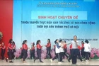 Tuyên truyền Quy tắc ứng xử cho các em học sinh ở Cầu Giấy.