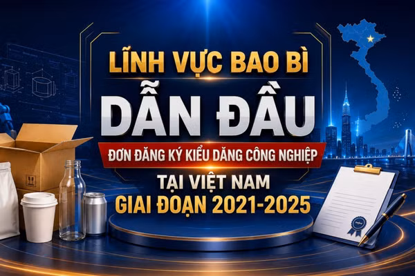 [Infographic] Lĩnh vực bao bì dẫn đầu đơn đăng ký kiểu dáng công nghiệp tại Việt Nam giai đoạn 2021-2025