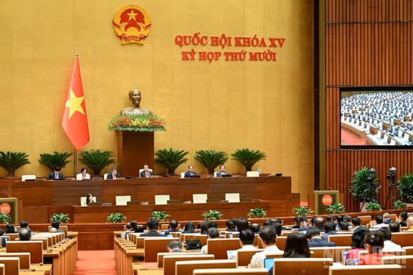 Quang cảnh phiên họp của Quốc hội. (Ảnh: DUY LINH)