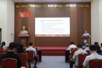 Hội nghị báo cáo viên cấp Đảng ủy Khối.