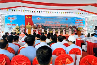 Quang cảnh lễ khởi công cải tạo mở rộng nâng công suất mỏ than Cao Sơn.