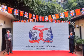 Công bố logo chính thức. (Ảnh: Đại sứ quán Anh tại Việt Nam)