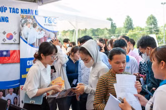 Hàng trăm người lao động, quân nhân xuất ngũ tham gia Ngày hội việc làm.