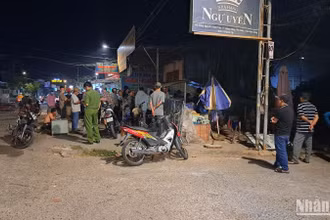 Hiện trường vụ tai nạn giao thông.
