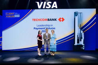 Techcombank nhận giải thưởng Visa.
