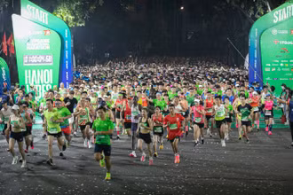 Một giải chạy marathon quốc tế tại Hà Nội. (Ảnh: SƠN TÙNG)