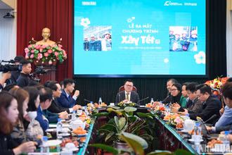 Lễ ra mắt chương trình Xây Tết 2024 diễn ra chiều 18/12. (Ảnh: THÀNH ĐẠT)