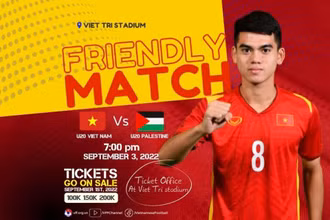 Phát hành vé trận giao hữu U20 Việt Nam và U20 Palestine