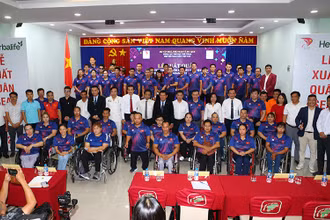 Đoàn thể thao người khuyết tật Việt Nam dự ASEAN Para Games 12 với 164 thành viên. (Ảnh: Hoàng Tùng)