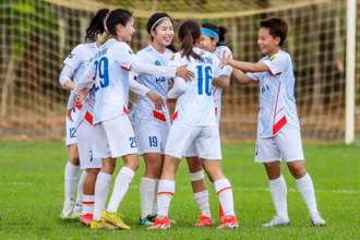 Các cầu thủ Hà Nội I ăn mừng chiến thắng. (Ảnh: VFF)